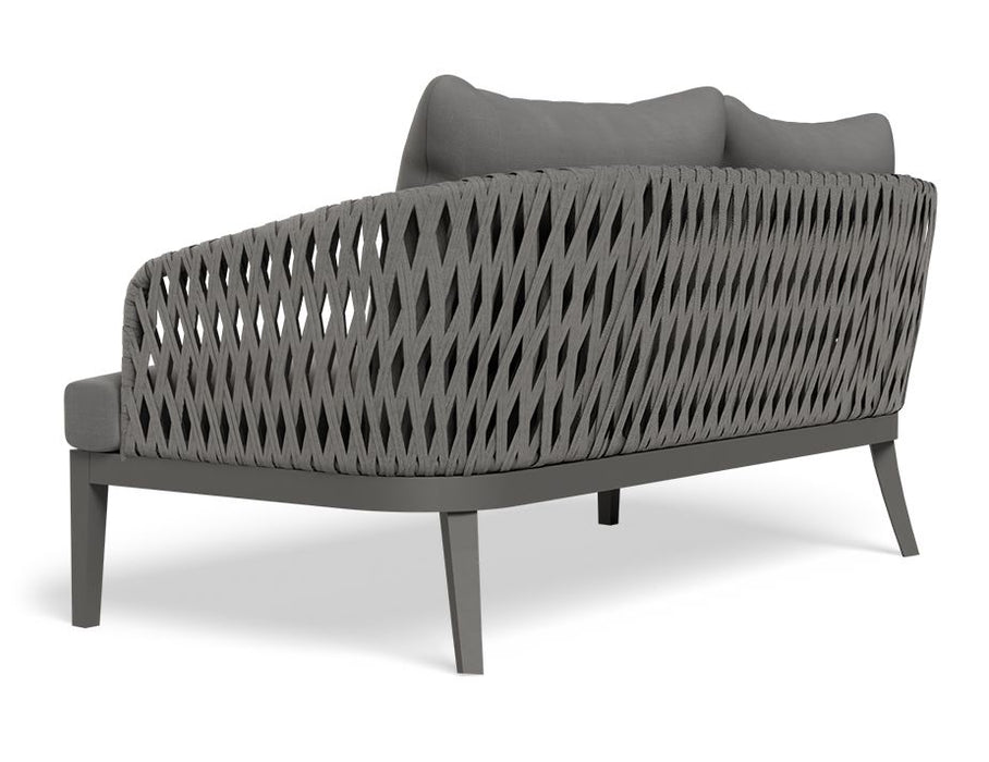 Alma Lounge Chair - Outdoor - Two Seater - Charcoal - Dark Grey Cushion