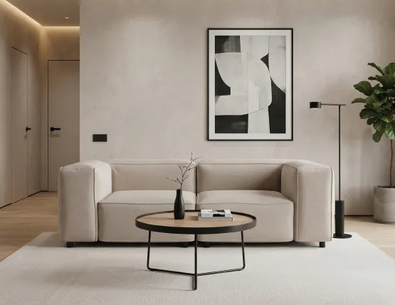 Nolia Modular Sofa - 2 Seater - Beige, 104cm W