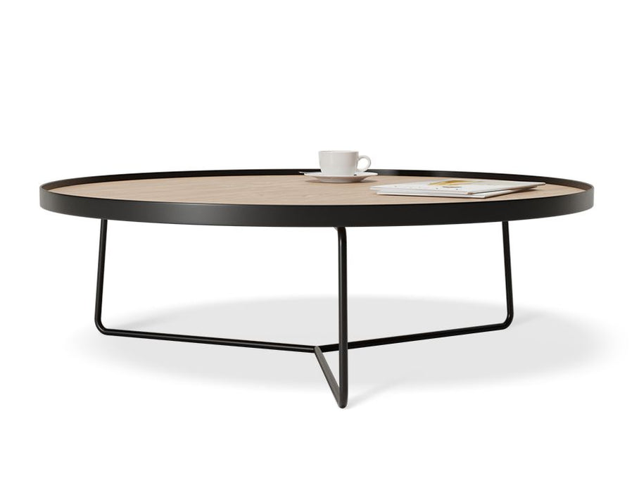 Alora Coffee Table - Black - Oak - Large