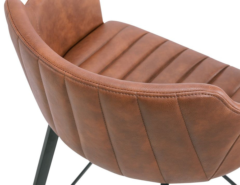 Andorra Bar Stool Vintage Tan Seat - 65cm Seat Height Counter Kitchen Stool