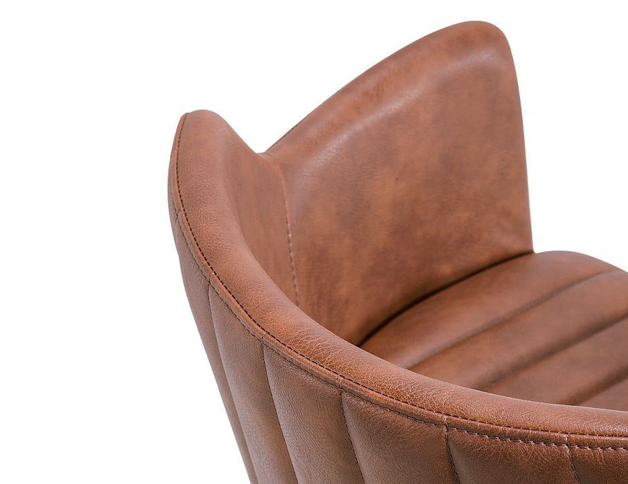 Andorra Bar Stool Vintage Tan Seat - 65cm Seat Height Counter Kitchen Stool