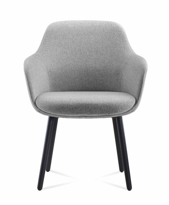 Aspen 4 Leg Tub Chair - Light Grey Fabric