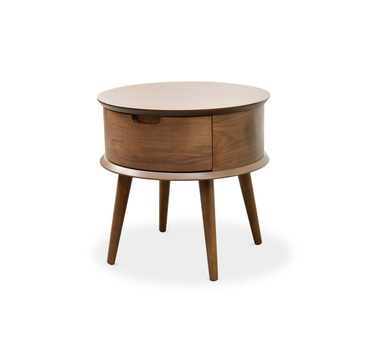 CST222WAL-VN Round Side Table - Walnut