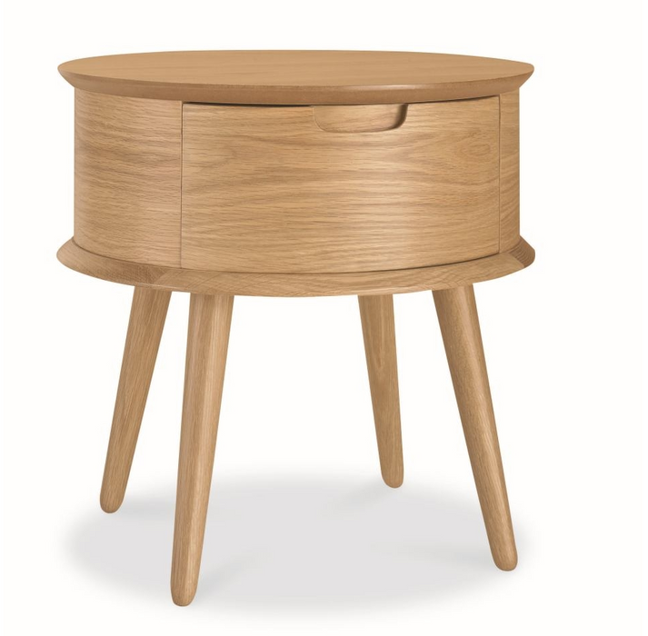 CST222WAL-VN Round Side Table - Walnut