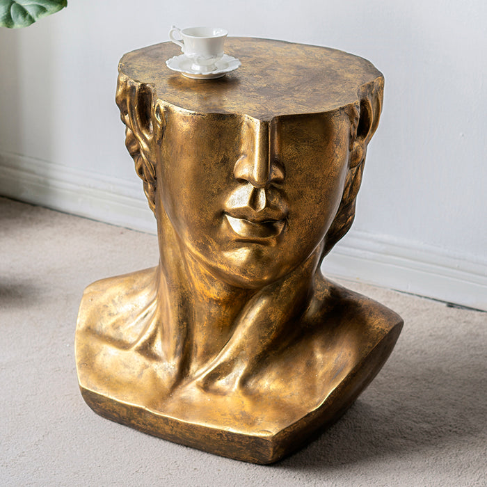Golden Bust Accent Table