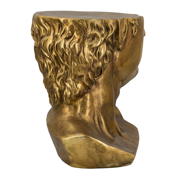 Golden Bust Accent Table