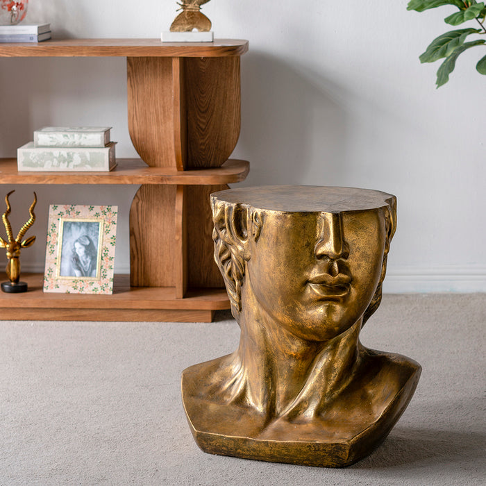 Golden Bust Accent Table