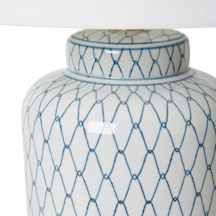 Seiko Table Lamp - Cream/Blue, 66cm (H)