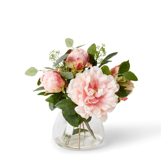 Peony Mix in Allira Vase - Pink, 36cm (H)