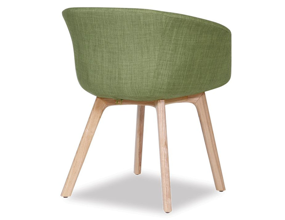 Lonsdale Armchair - Natural - Green Fabric