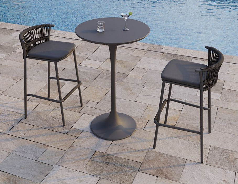 Minori Outdoor High Bar Table - Charcoal