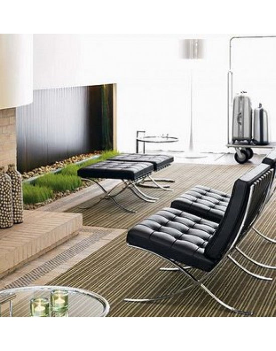 Black Barcelona Chair - Classic Version - Replica