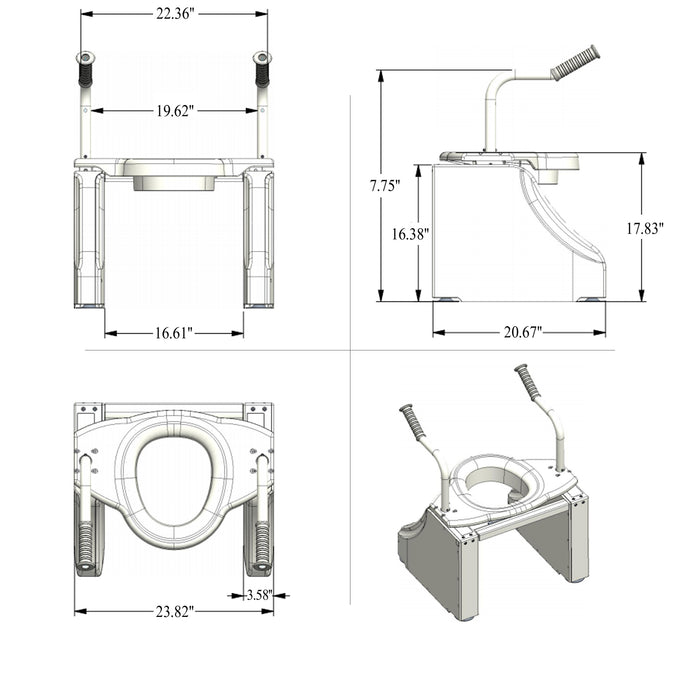 Toilet/Commode Lift Seat - Kensington