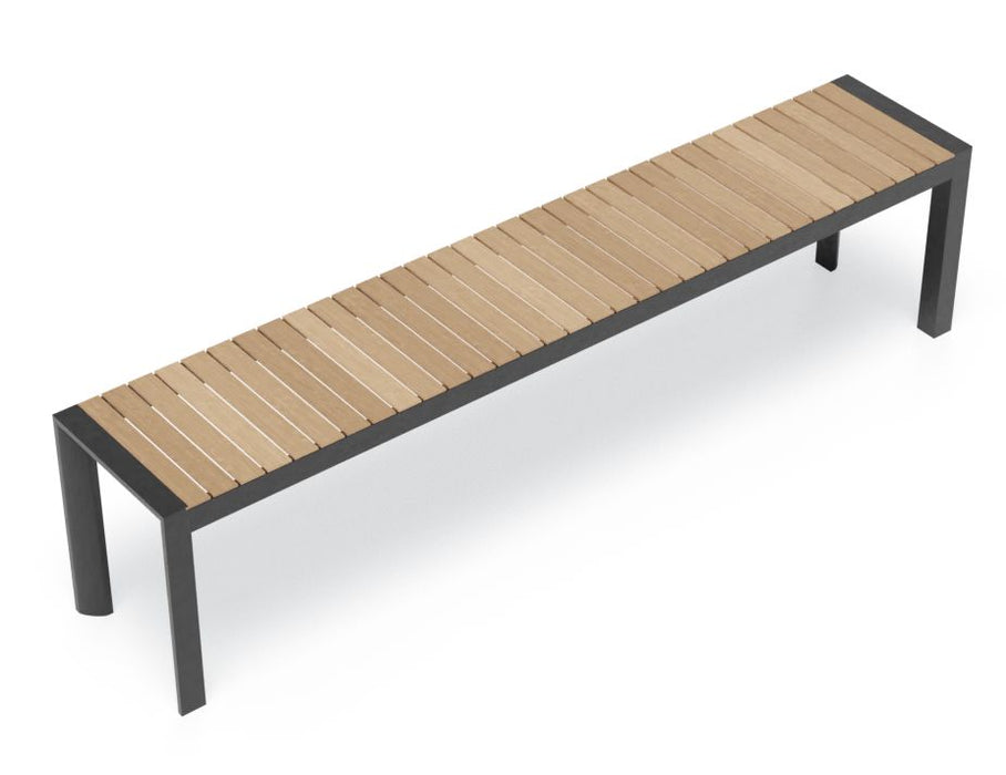 Vydel Bench Seat - Outdoor - 190cm - Teak - Charcoal