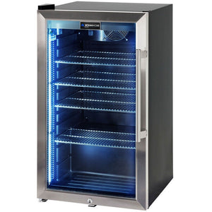 Schmick Outdoor Triple Glazed Alfresco Bar Fridge With Led Strip Lights, Lock And LOW E Glass, Indoor Use Also Perfect! (Model: HUS-SC88L-SS)