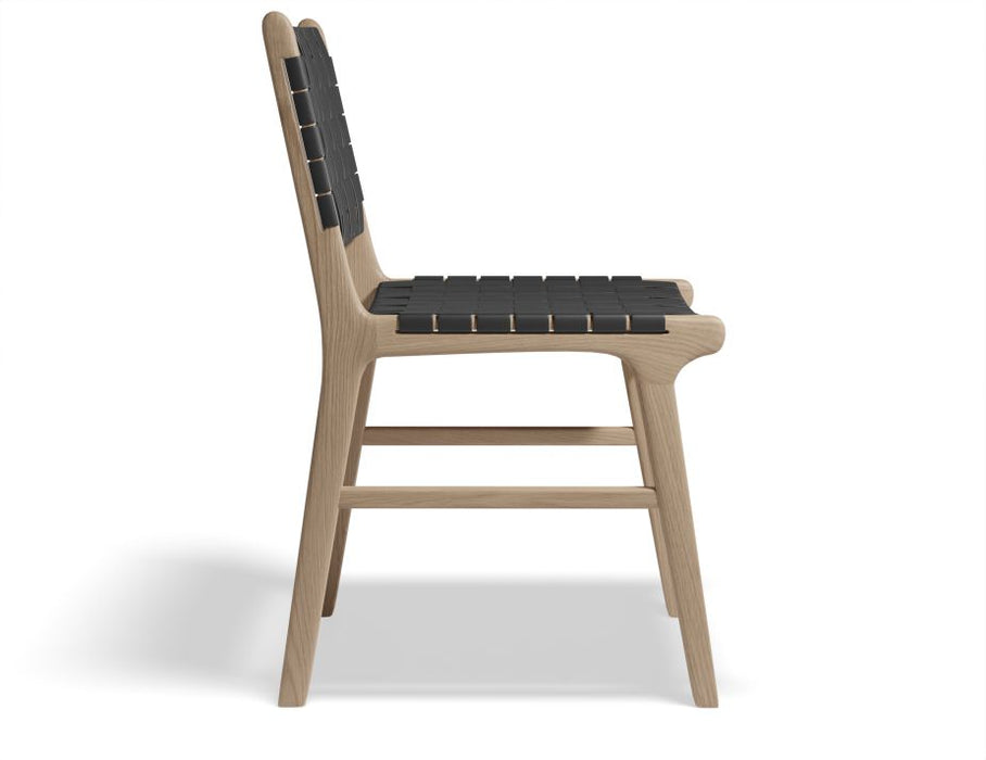 Brooklyn Dining Chair - Woven Black Seat / Natural Frame