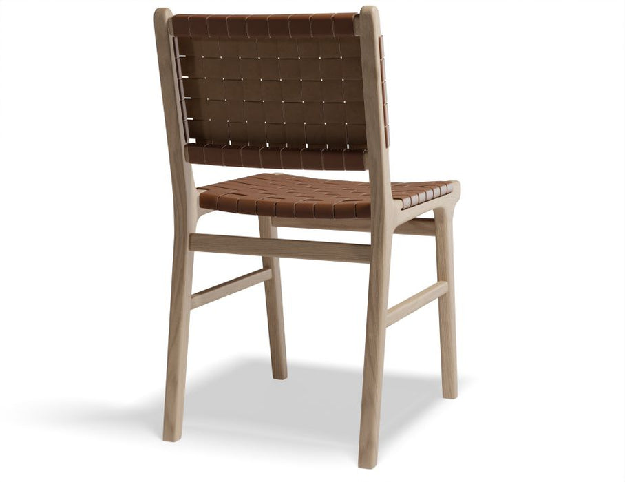 Brooklyn Dining Chair - Woven Cognac Seat /Natural Frame