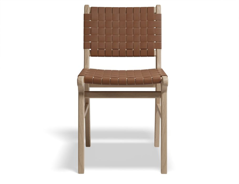 Brooklyn Dining Chair - Woven Cognac Seat /Natural Frame