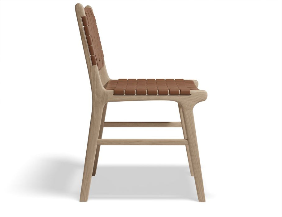 Brooklyn Dining Chair - Woven Cognac Seat /Natural Frame