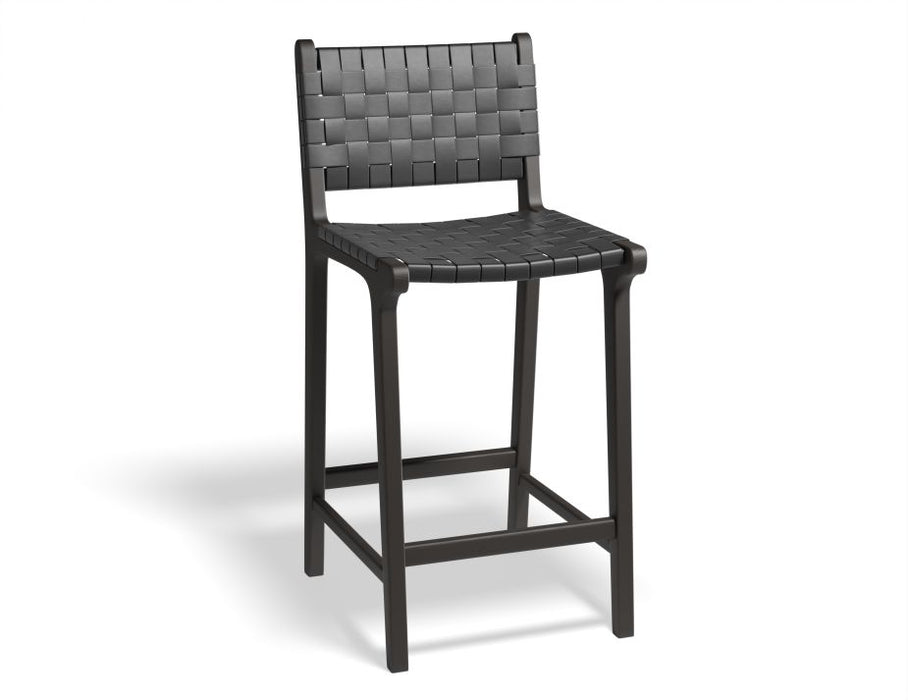 Brooklyn Bar Stool - Woven Black Seat / Black Frame