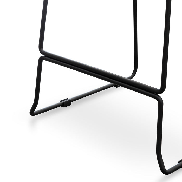 CBS2455-NH Black PU Bar Stool - Black Frame