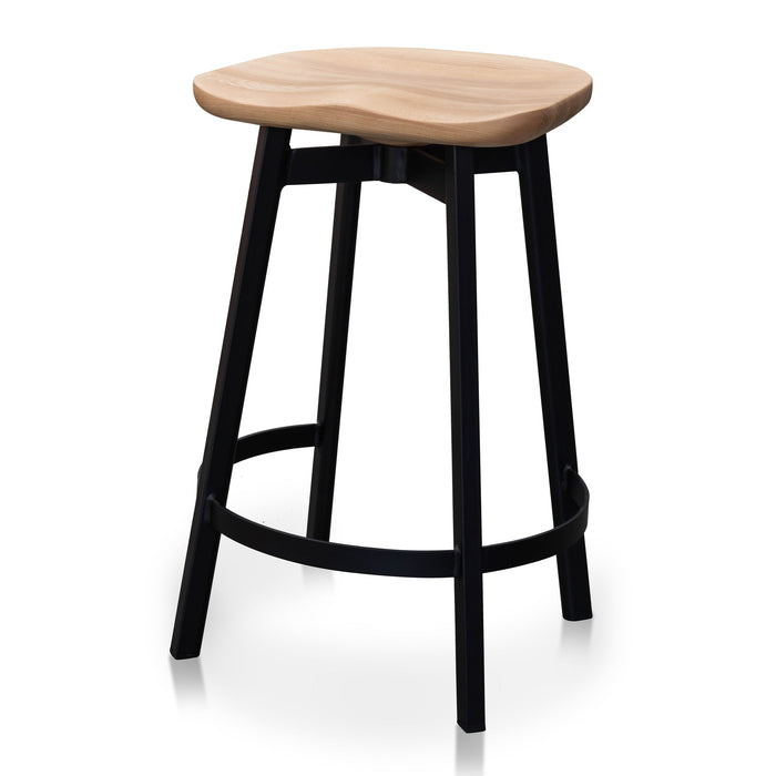 CBS2565-SU Bar Stool In Matt Black - Natural