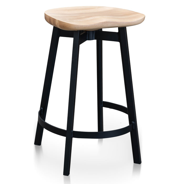 CBS2565-SU Bar Stool In Matt Black - Natural