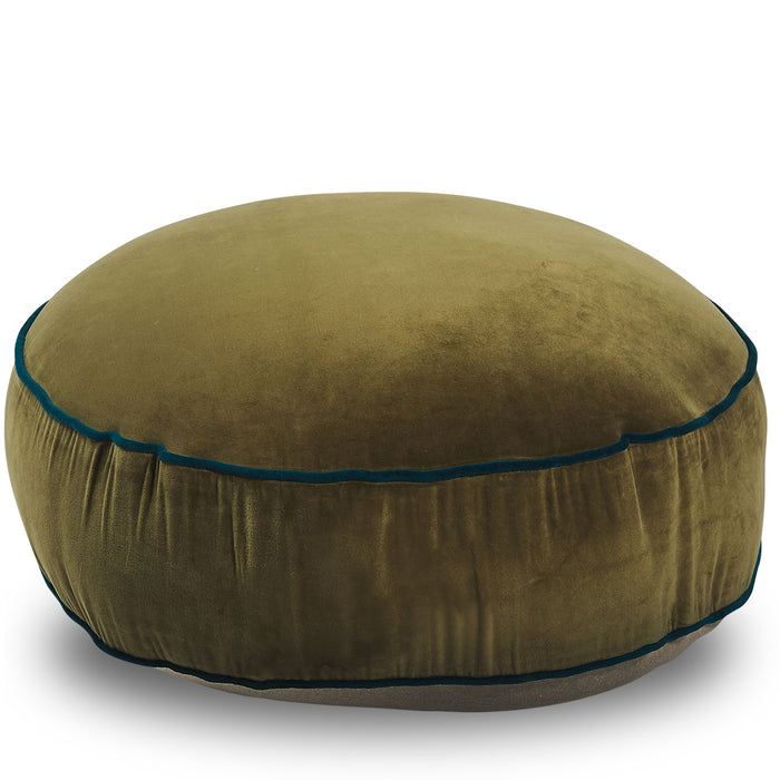 Classic Round Floor Cushion Cover Olive D60X15