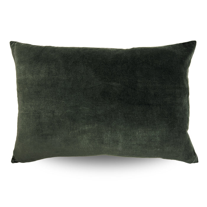 Classic Rect Velvet Cushion Cover Evergreen 40x60