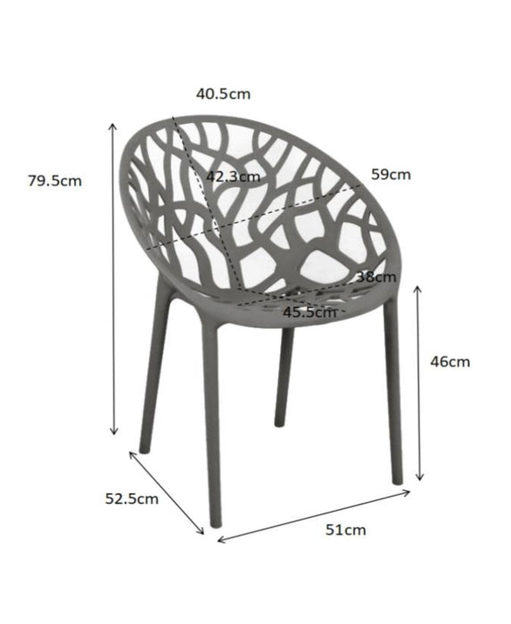 Filagree Beige UV rated Outdoor Dining Chair