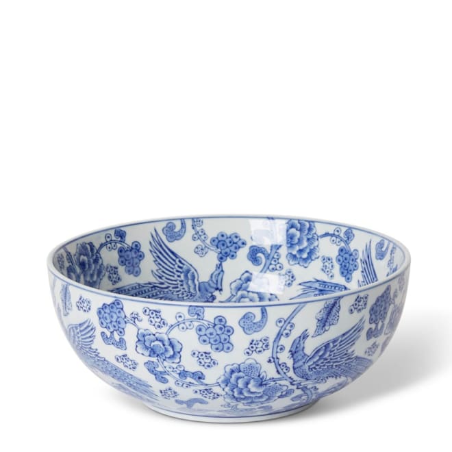 Xing Bowl - White/Blue, 12cm (H)
