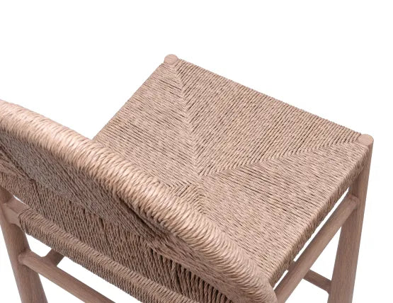 Calete Bar Stool - Outdoor - Rope, Wood, 108cm H