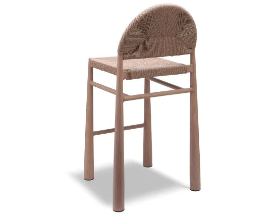 Calete Bar Stool - Outdoor - Rope, Wood, 108cm H