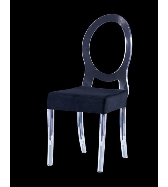 Orlando Lucite Acrylic Chair With Oval Backrest