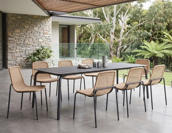 Cenote Rattan Dining Chair - Outdoor - Charcoal