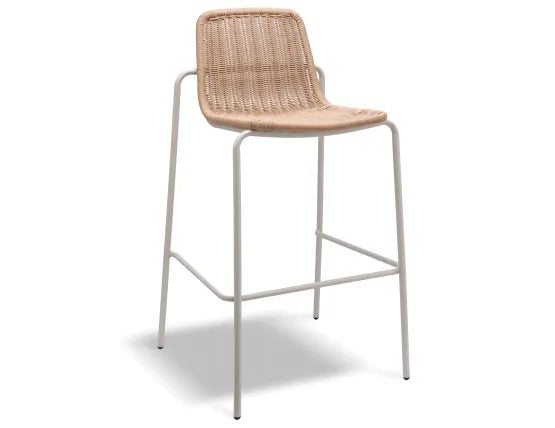 Cenote Rattan Bar Stool - Outdoor - Latte, 103cm H