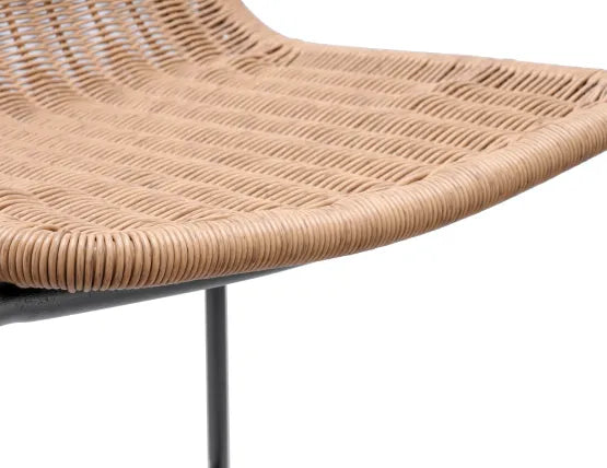 Cenote Rattan Bar Stool - Outdoor - Charcoal, 103cm H