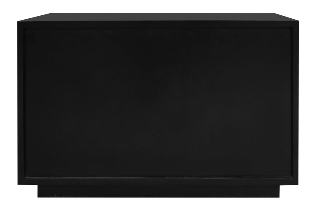 Hudson 2 Drawer Bedside Table (Black)