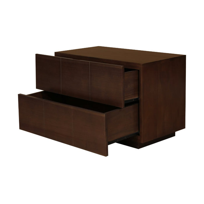 Hudson 2 Drawer Bedside Table (Walnut)