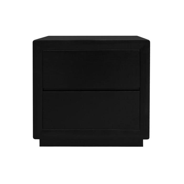 Oslo 2 Drawer Bedside Table (Black)