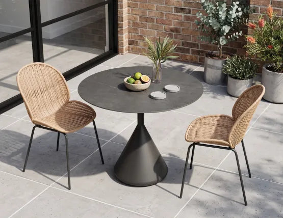 Sombra Rattan Dining Chair - Outdoor - Charcoal