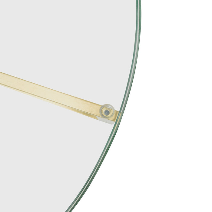 Janet 85cm Glass Round Coffee Table - Gold Base