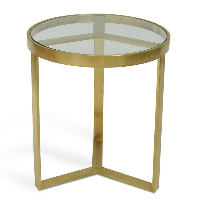 CCF2428-BS 50cm Side Table - Brushed Gold Base