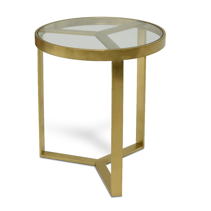 CCF2428-BS 50cm Side Table - Brushed Gold Base