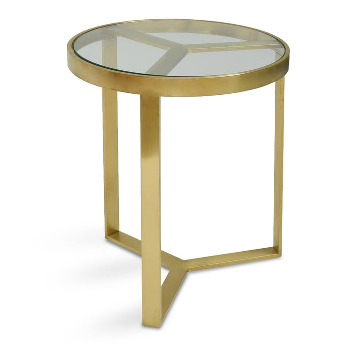 CCF2428-BS 50cm Side Table - Brushed Gold Base