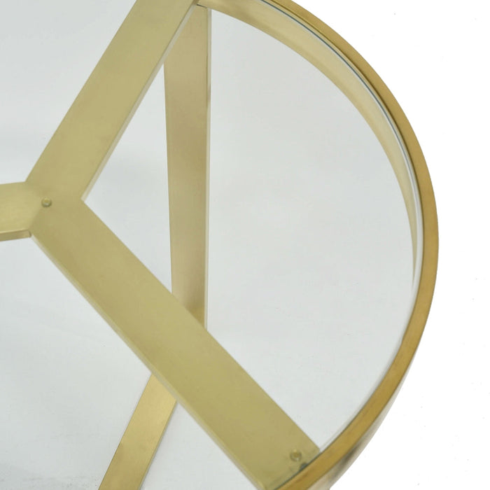 CCF2428-BS 50cm Side Table - Brushed Gold Base