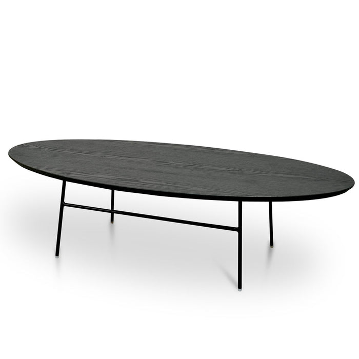 CCF2481-SD 117.5cm Coffee Table - Black Ash Veneer - Black Legs