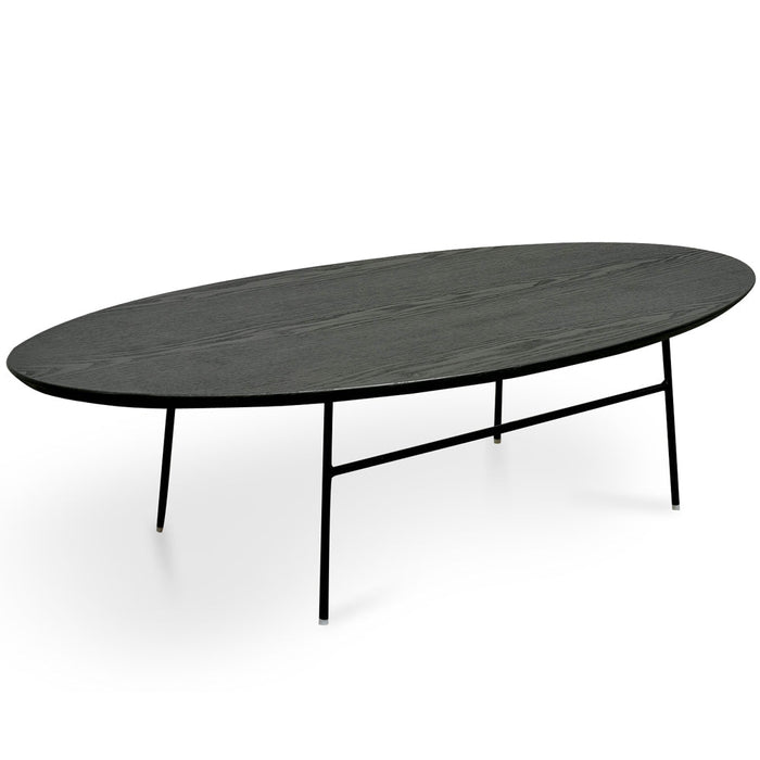 CCF2481-SD 117.5cm Coffee Table - Black Ash Veneer - Black Legs