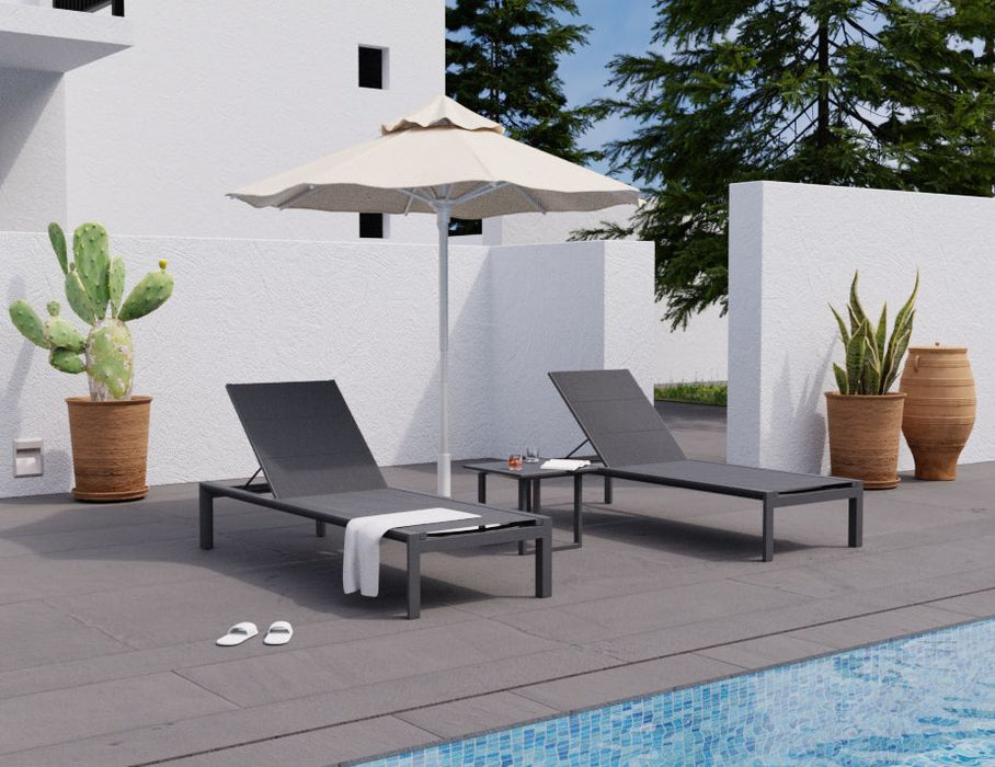 Alvor Sun Lounge - Charcoal - Dark Grey Mesh