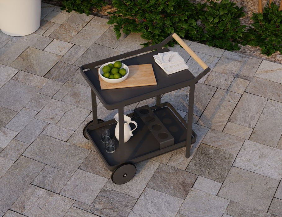 Imola Outdoor Bar Cart - Charcoal